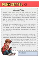 Vorschau - Arbeitsblätter - Denkzettel Handy, Handynutzung, Regelverstoß, Abschreibtext, alternative zur klassischen Strafarbeit - Seite 1