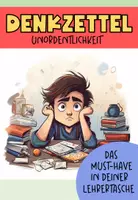 Vorschau - Arbeitsblätter - Unordnung, Unordentlichkeit, Denkzettel, Regelverstoß, Abschreibtext - Deckblatt