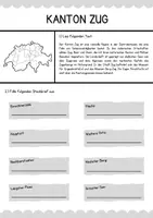 Vorschau - Arbeitsblätter - Schweizer Kantone - Zug (Arbeitsblatt + Lösung) - Seite 1