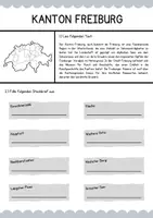 Vorschau - Arbeitsblätter - Schweizer Kantone - Freiburg (Arbeitsblatt + Lösung) - Seite 1
