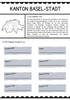 Vorschau - Arbeitsblätter - Schweizer Kantone - Basel-Stadt (Arbeitsblatt + Lösung) - Deckblatt