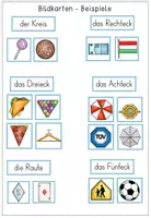 Vorschau - Präsentationen/Tafelbilder - Geometrische Formen / Ebene Figuren 2D - Zuordnungskarten und Bildkarten - Seite 1