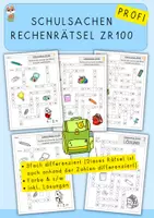 Vorschau - Arbeitsblätter - Rechenrätsel Profi Schulsachen, ZR100 - Deckblatt
