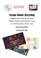 Vorschau - Stationenlernen - Escape Room - Recycling - B2 - Speaking, Listening, Reading - Deckblatt