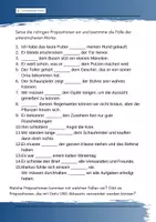 Vorschau - Arbeitsblätter - Arbeitsblätter Die vier Fälle und die Präpositionen - Seite 1