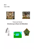 Vorschau - Stundenentwürfe - BUV - Orientierung im Raum mit natürlichen Hilfsmitteln - Deckblatt