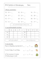 Vorschau - Arbeitsblätter - Arbeitsblätter Subtraktion mit Zehnerübergang (ZR 20) - Seite 1