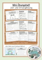 Vorschau - Arbeitsblätter - Mini-Übungsheft - Zeitergänzung und Ortsergänzung - Deckblatt