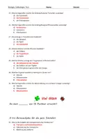Vorschau - Test - PDF und Interactive: Tier und Pflanzenzellen, Multiple Choice Test - Seite 3