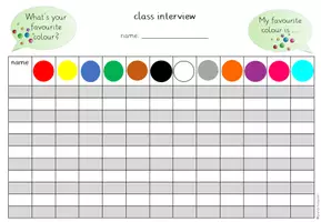 Vorschau - Arbeitsblätter - Class interview - "What´s your favourite colour?" - Seite 3