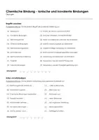 Vorschau - Arbeitsblätter - Chemische Bindung - Ionische und kovalente Bindungen (Infotext und Übungen) - Seite 1