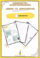 Vorschau - Arbeitsblätter - Lebensmittelbasisverordnung - Lebens- vs Genussmittel - Deckblatt