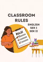 Vorschau - Arbeitsblätter - Classroom rules auf Englisch Klassenregeln - Deckblatt