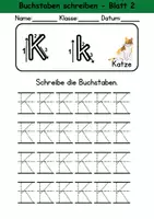 Vorschau - Arbeitsblätter - Buchstabeneinführung 1. Klasse - Buchstabe K/k - Grundschrift - Seite 3