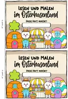 Vorschau - Arbeitsblätter - Lesen und Malen im Osterhasenland – Miniheft für Ostern | Leseverständnis | Deutsch Klasse 2–3 - Seite 1