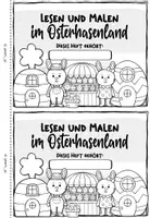 Vorschau - Arbeitsblätter - Lesen und Malen im Osterhasenland – Miniheft für Ostern | Leseverständnis | Deutsch Klasse 2–3 - Seite 2