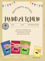 Vorschau - Stundenentwürfe - Handzeichen bestimmte Artikel DaZ/DaF - Deckblatt