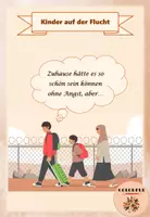 Vorschau - Stundenentwürfe - Kinder auf der Flucht - Arbeitsblätter mit Lösungen - Deckblatt