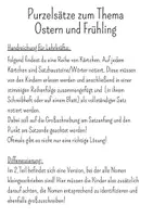 Vorschau - Arbeitsblätter - Purzelsätze Ostern & Frühling - Seite 1