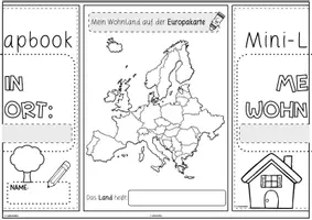 Vorschau - Arbeitsblätter - Mini-Lapbook | Mein Wohnort | Bastelvorlage - Seite 3