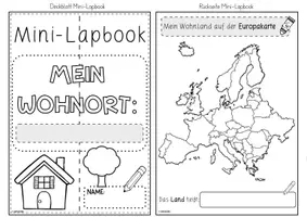Vorschau - Arbeitsblätter - Mini-Lapbook | Mein Wohnort | Bastelvorlage - Seite 2