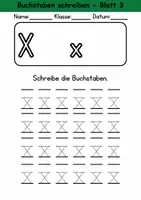 Vorschau - Arbeitsblätter - Buchstabeneinführung 1. Klasse - Buchstabe X/x - Grundschrift - Seite 3