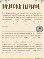 Vorschau - Spiele - Tafelbild „Ich packe meinen Koffer…“ DaZ / (Un-)bestimmte Artikel - Seite 1