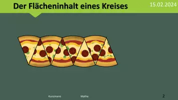 Vorschau - Präsentationen/Tafelbilder - Flächeninhalt Kreis - Herleitung - Seite 1