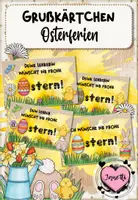 Vorschau - Bildkarten - Grußkarten für Ostern und die Osterferien / Osterferiengruß - Deckblatt