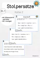 Vorschau - Arbeitsblätter - Stolpersätze Klasse 1 Kartei Lesen 2 - Deckblatt