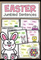 Vorschau - Aufgabenkarten - EASTER - Jumbled Sentences (Task Cards / Aufgabenkarten) - Deckblatt