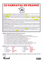 Vista previa - Hojas de trabajo - LE CARNAVAL EN FRANCE – Lecture - página 2
