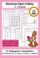 Vorschau - Arbeitsblätter - Wortarten Paket Frühling: 2.-3. Klasse - Deckblatt
