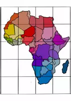 Aperçu - Affichage - Carte géante d'Afrique à imprimer - multicolore - Page 1