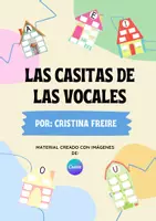 Vista previa - Tarjetas / Manipulativos - LAS CASITAS DE LAS VOCALES - Portada