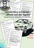 Vorschau - Test - Lektüre Lesekontrolle Strom auf der Tapete - Deckblatt