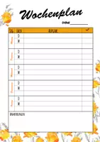 Vorschau - Arbeitsblätter - Wochenplan und Arbeitsplan in Orange (mehrere Varianten) - Deckblatt