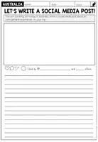Vorschau - Arbeitsblätter - AUSTRALIA - Let's write a social media post! - Seite 1