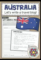 Vorschau - Arbeitsblätter - AUSTRALIA - Let's write a travel blog! - Deckblatt