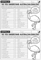 Vorschau - Arbeitsblätter - AUSTRALIA - Australian English (Worksheet) - Seite 1