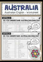 Vorschau - Arbeitsblätter - AUSTRALIA - Australian English (Worksheet) - Deckblatt