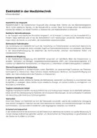 Vorschau - Arbeitsblätter - Elektrizität in der Medizintechnik (Infotext und Übungen) - Deckblatt