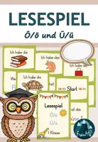 Vorschau - Spiele - 1.Klasse: Lesespiel zu den Buchstaben Ö/ö und Ü/ü (Flex und Flora) - Deckblatt