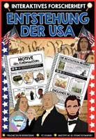 Vorschau - Unterrichtsreihen - Entstehung der USA Interaktives Heft | Kolonien - Mayflower - Amerikanische Revolution - Amerikanischer Bürgerkrieg - SOFORT EINSETZBAR - Deckblatt
