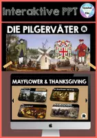 Vorschau - Unterrichtsreihen - Entstehung der USA Interaktive PowerPoint| Kolonien - Mayflower - Amerikanische Revolution - Amerikanischer Bürgerkrieg - SOFORT EINSETZBAR - Seite 3