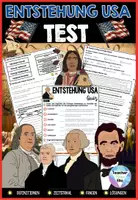 Vorschau - Arbeitsblätter - Entstehung der USA Test Test Quiz & Arbeitsblätter - Differenzierte Herangehensweise - Amerikanische Revolution - Deckblatt