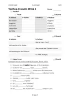 Vorschau - Arbeitsblätter - Verifica di Studio - Di nuovo INSIEME A1-A2 - Unità 5 - Deckblatt