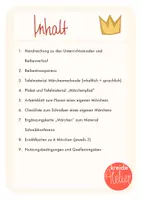 Vorschau - Stundenentwürfe - Unterrichtsreihe: Märchen - Seite 1