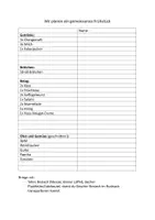 Vorschau - Anderer Materialtyp - Gemeinsames Frühstück - Planungsliste - Deckblatt