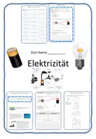 Vorschau - Stundenentwürfe - Editierbar Elektrizität Strom Schaltungen Klasse 2,3,4 - Seite 1